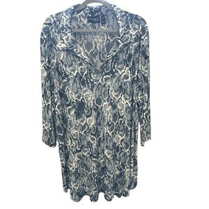 Attitudes by Renee Blue Snake Skin Women's Dress Sz 3x